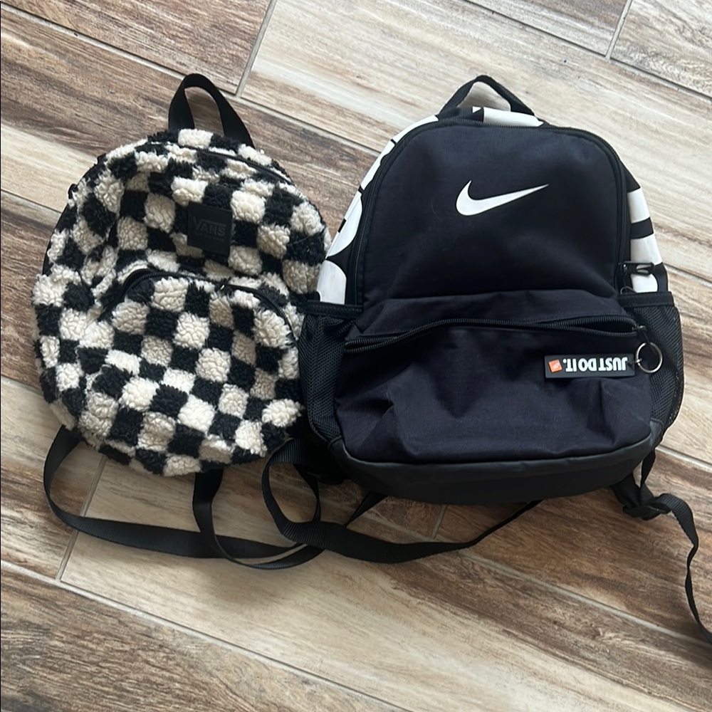 Nike and Vans Backpacks - Black and White